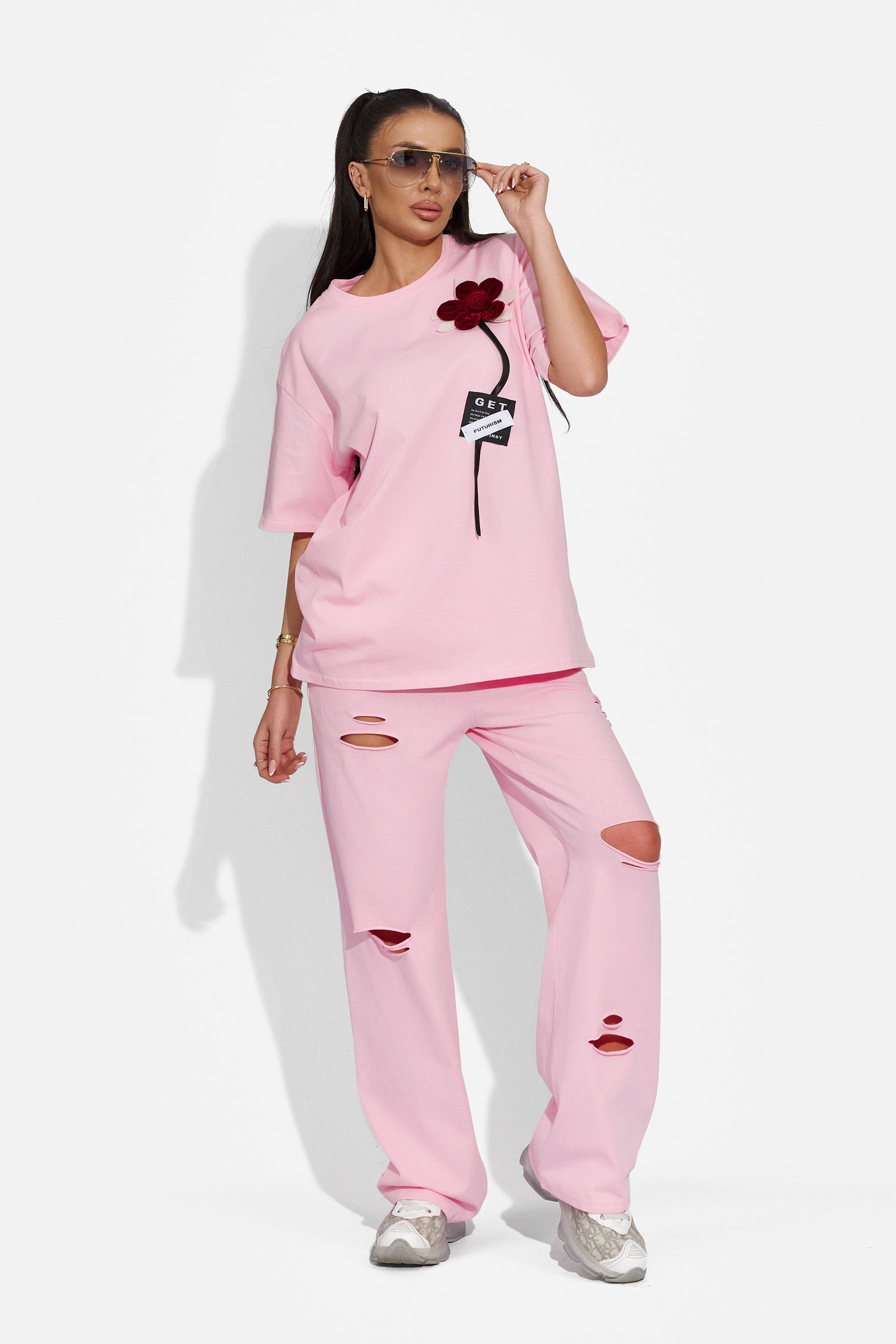 Ladies casual pink Pixie Bogas T-shirt