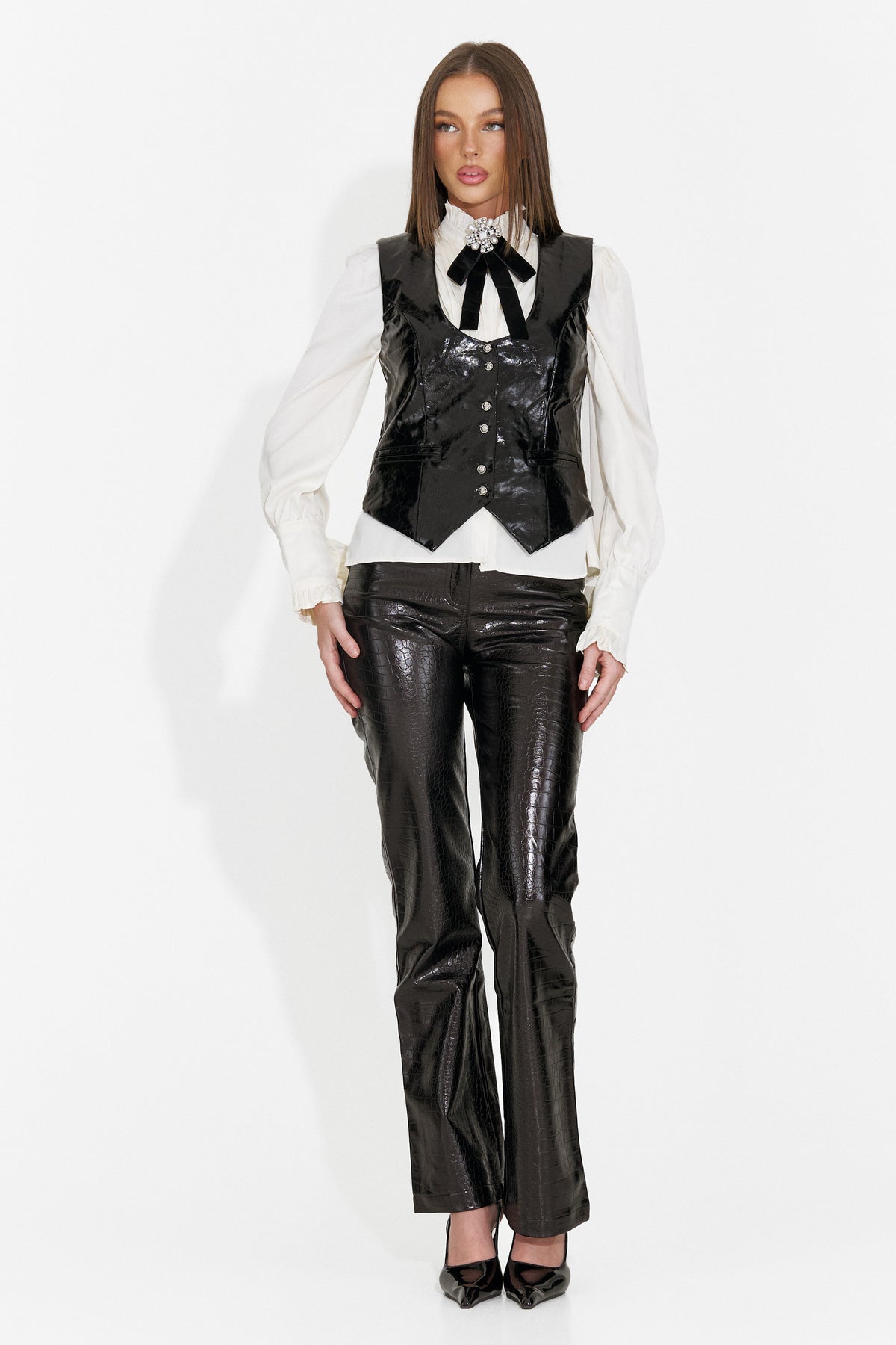Vesta casual neagra Hovinela Bogas