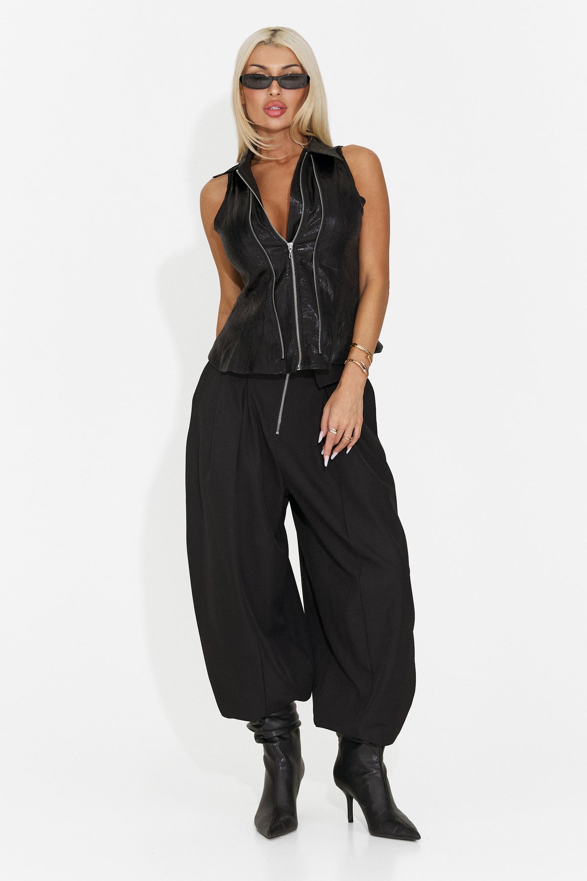 Vesta casual neagra Tymvoira Bogas