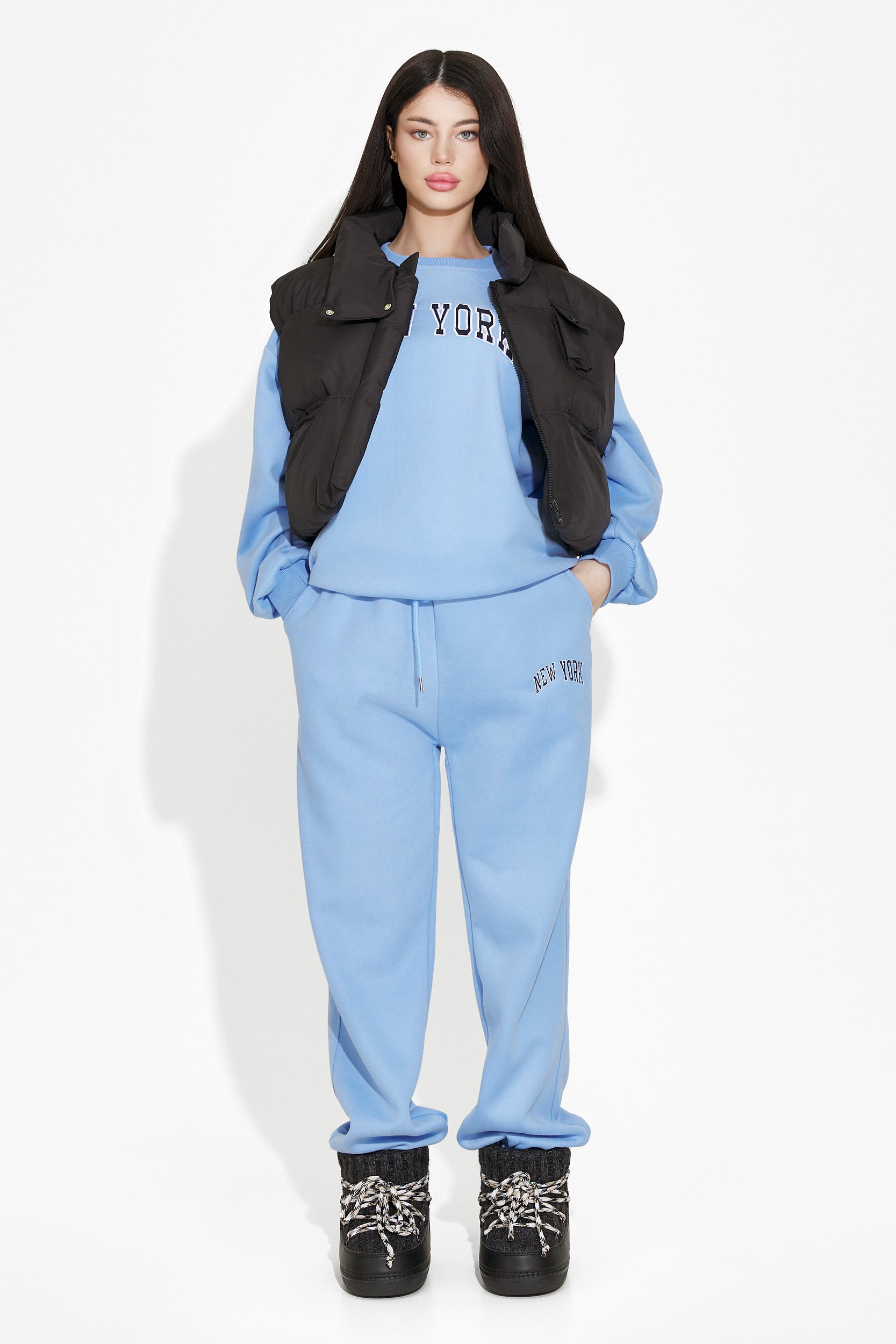 Vesta dama casual neagra Aderva Bogas