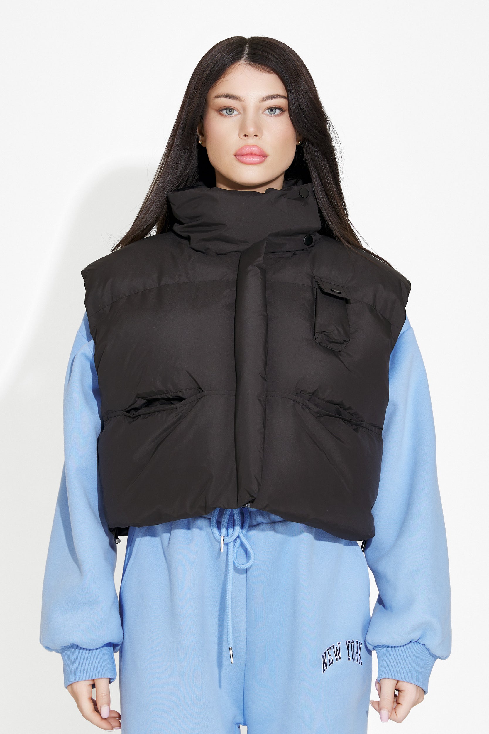 Vesta dama casual neagra Aderva Bogas
