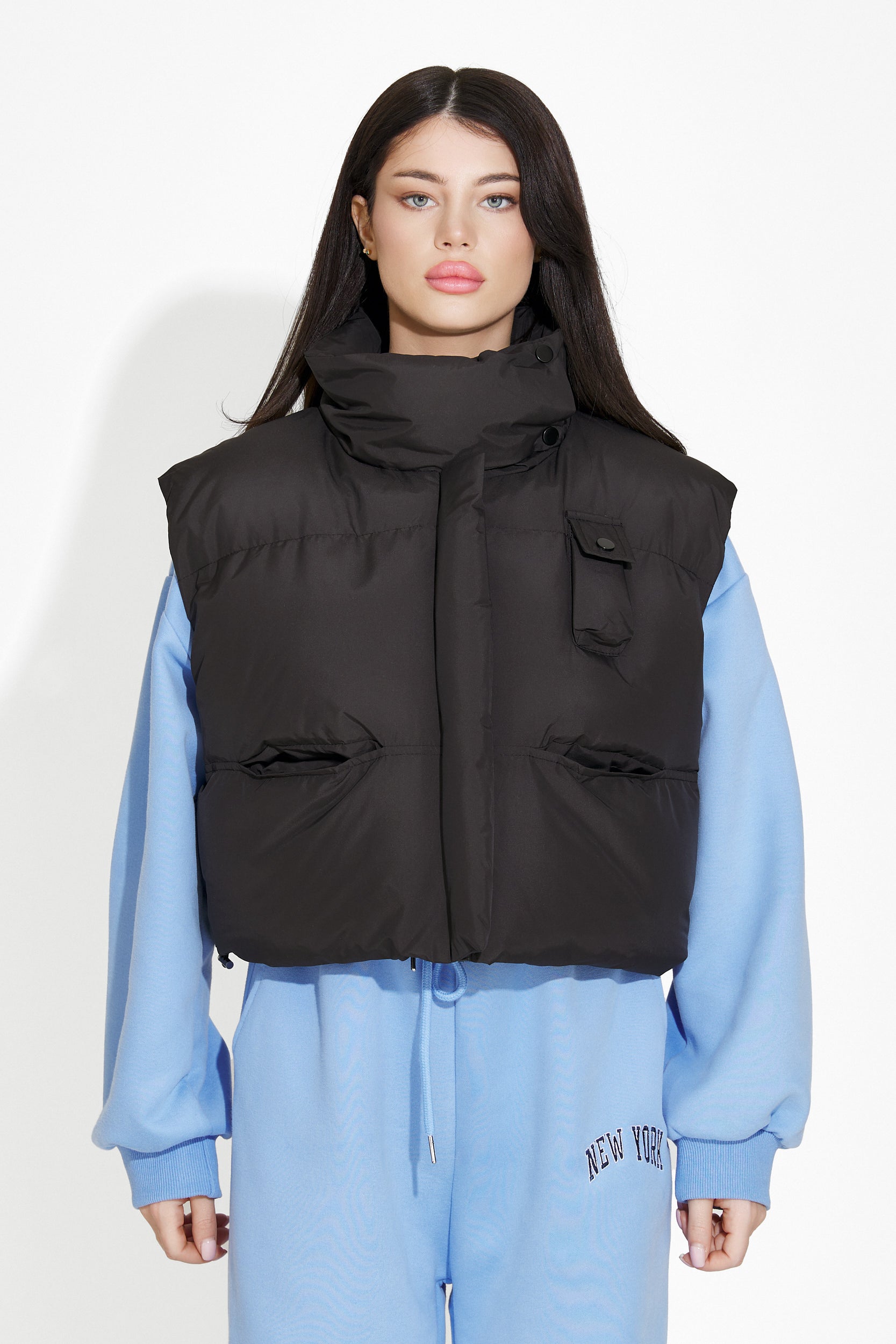 Vesta dama casual neagra Aderva Bogas