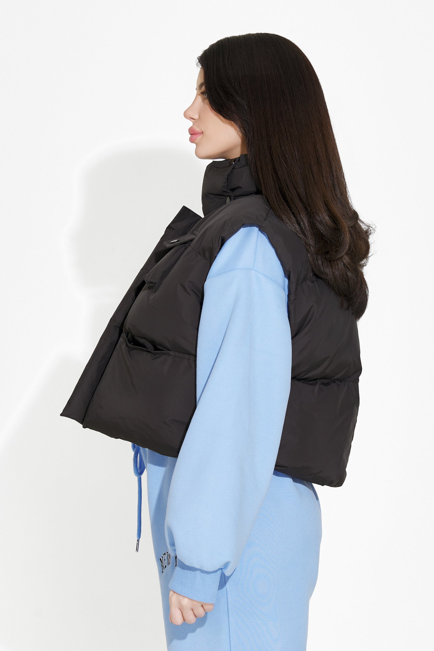 Vesta dama casual neagra Aderva Bogas