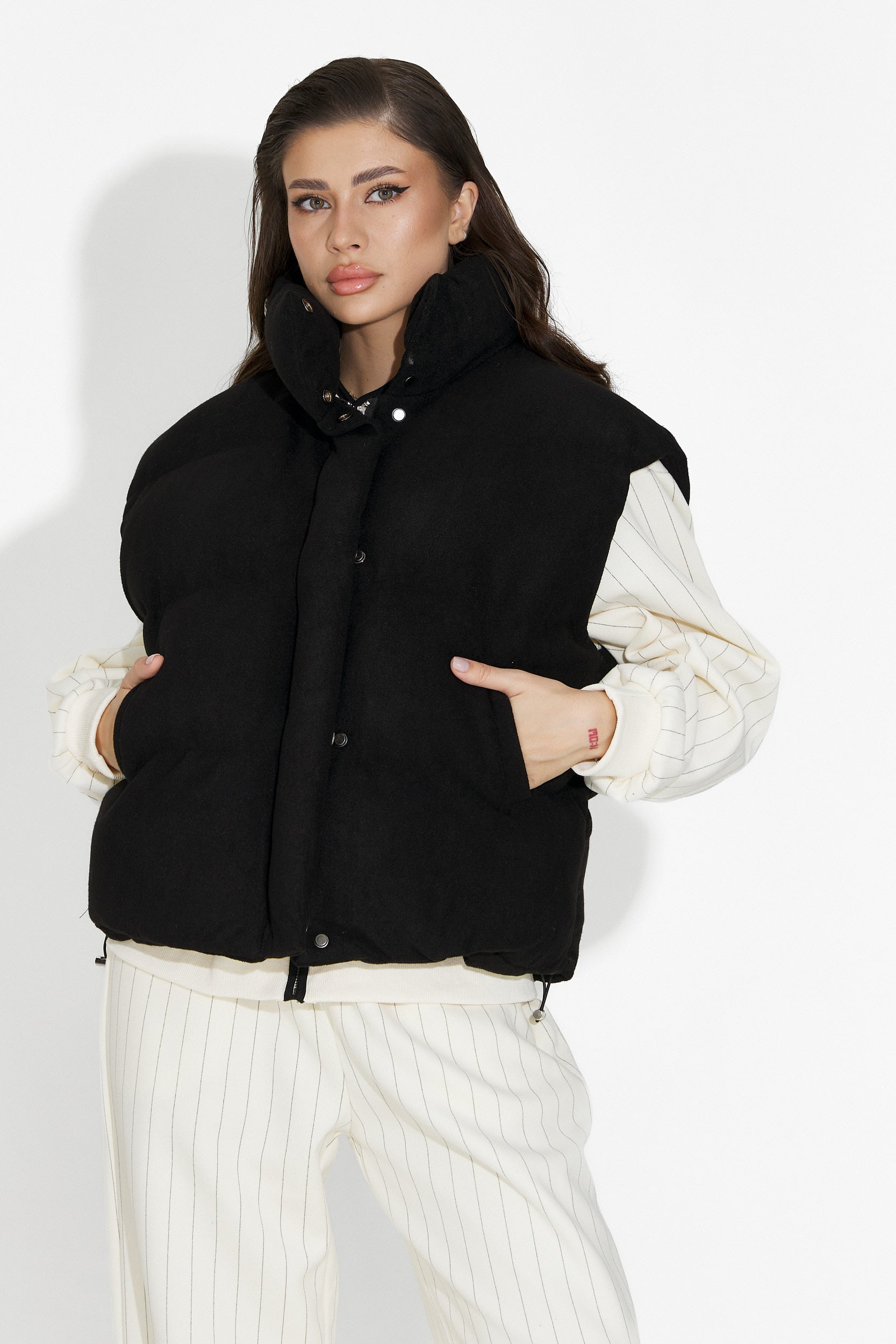 Vesta dama casual neagra Cendira Bogas