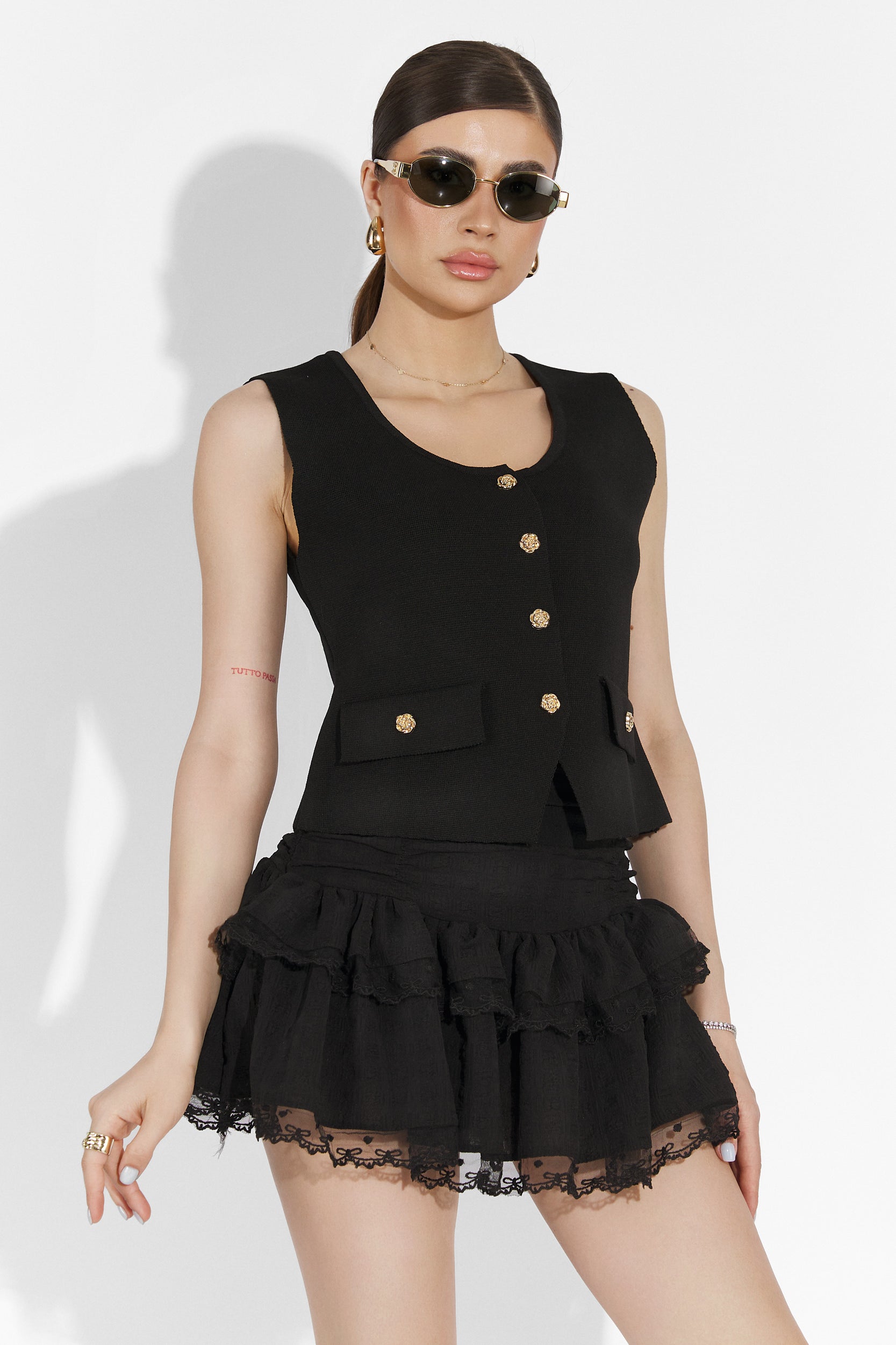 Vesta dama casual neagra Lerina Bogas