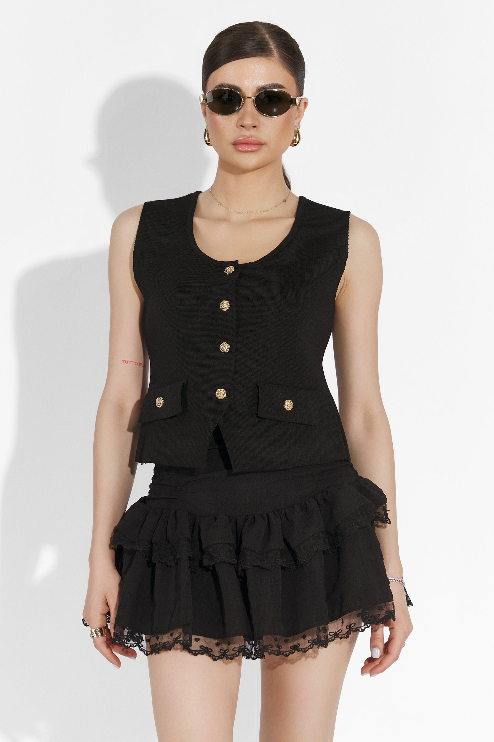 Vesta dama casual neagra Lerina Bogas