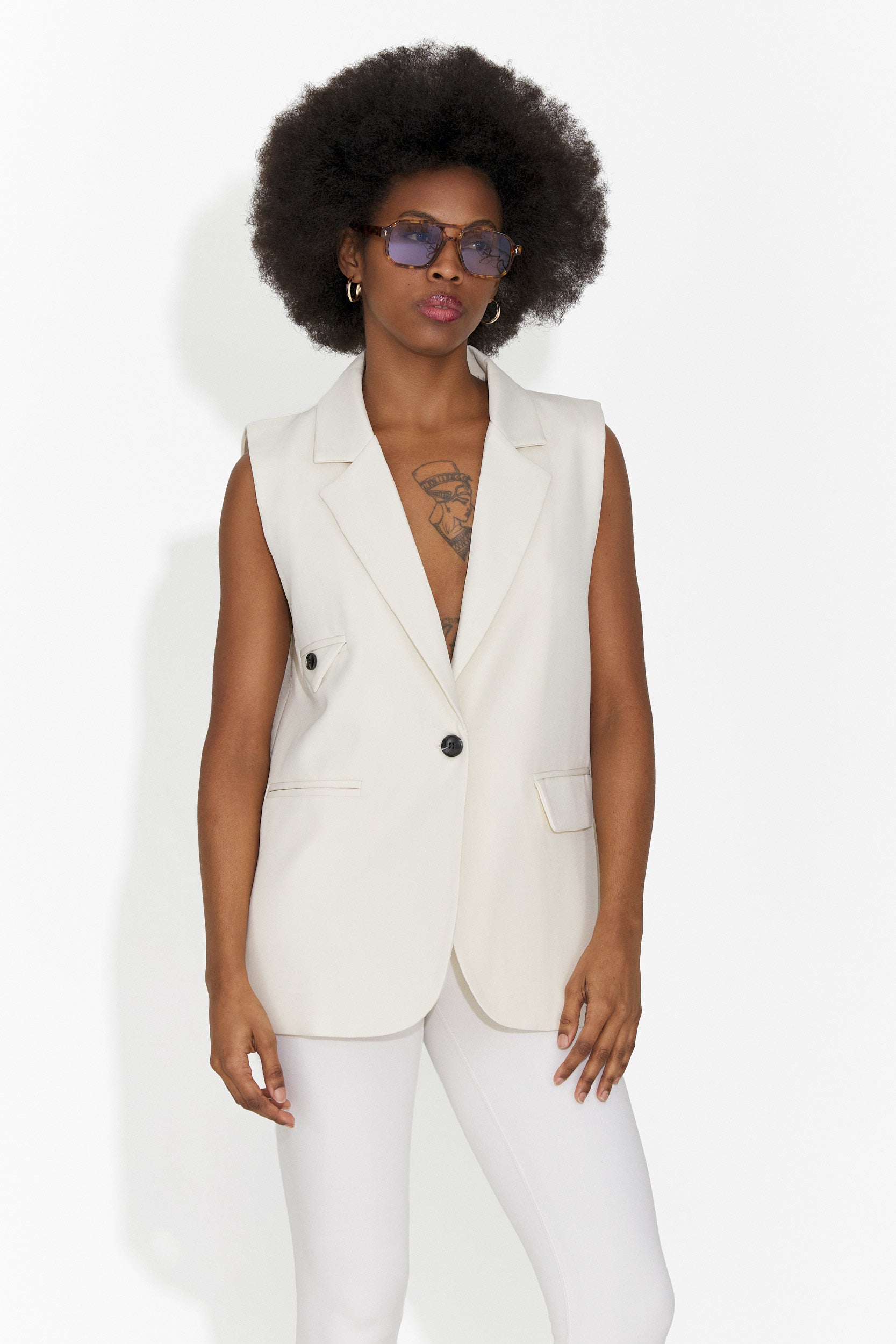 Vesta dama eleganta crem Angila Bogas