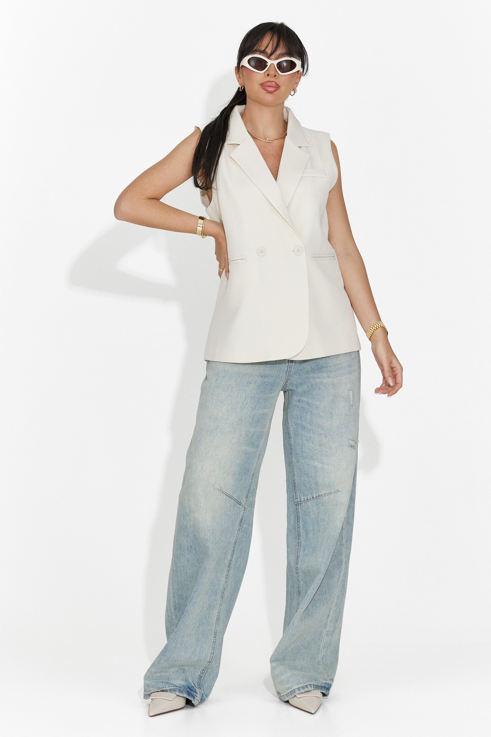 Vesta dama eleganta crem Meghan Bogas