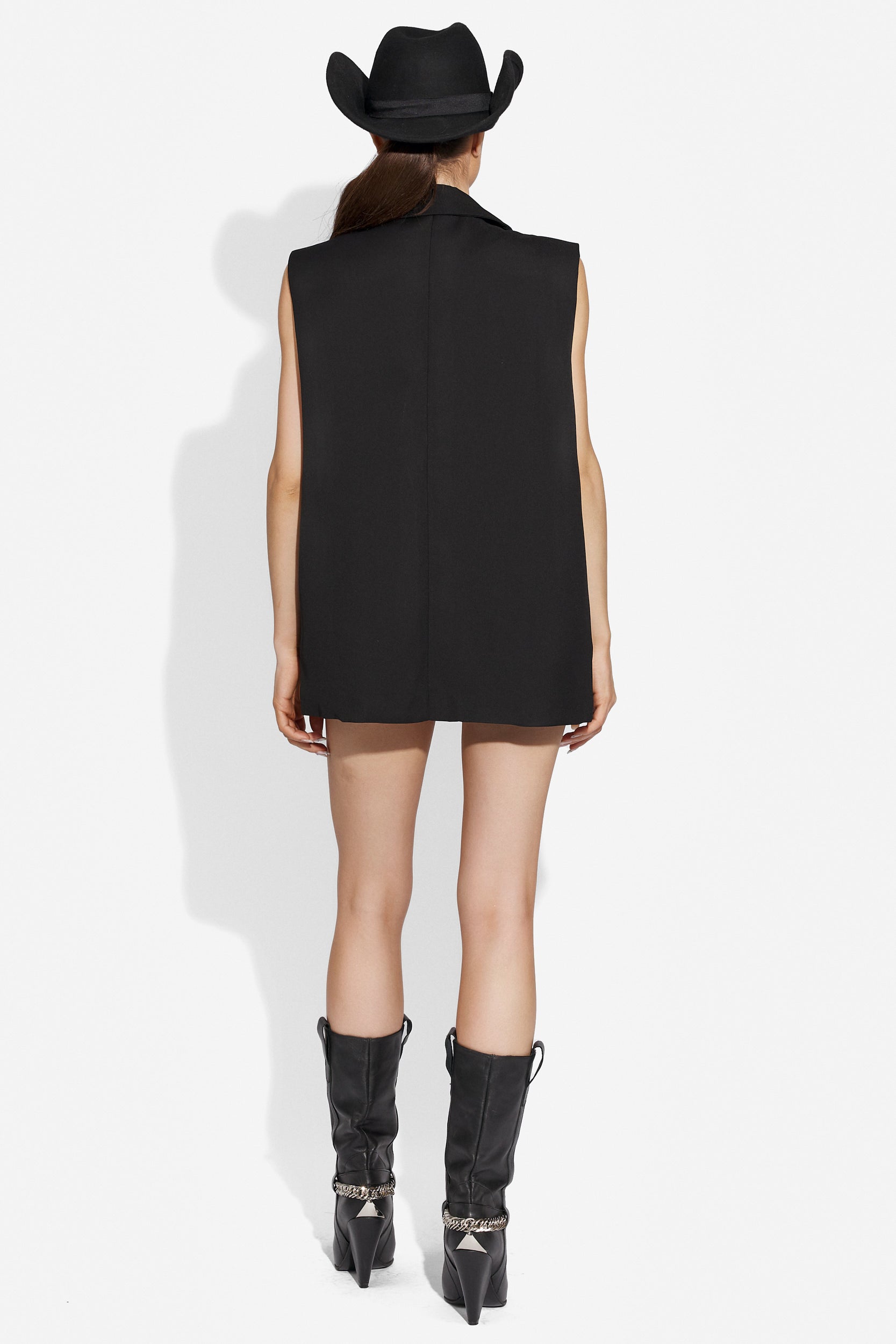 Ladies elegant black vest Chelaria Bogas