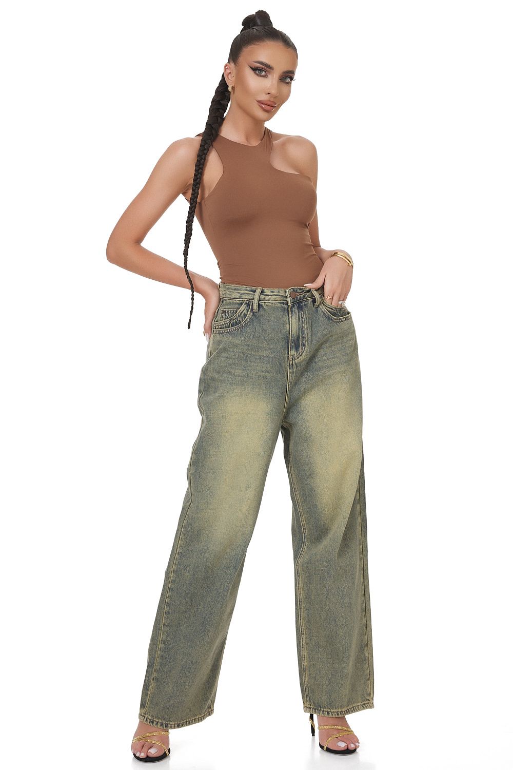 Blugi dama casual bej Jason Bogas