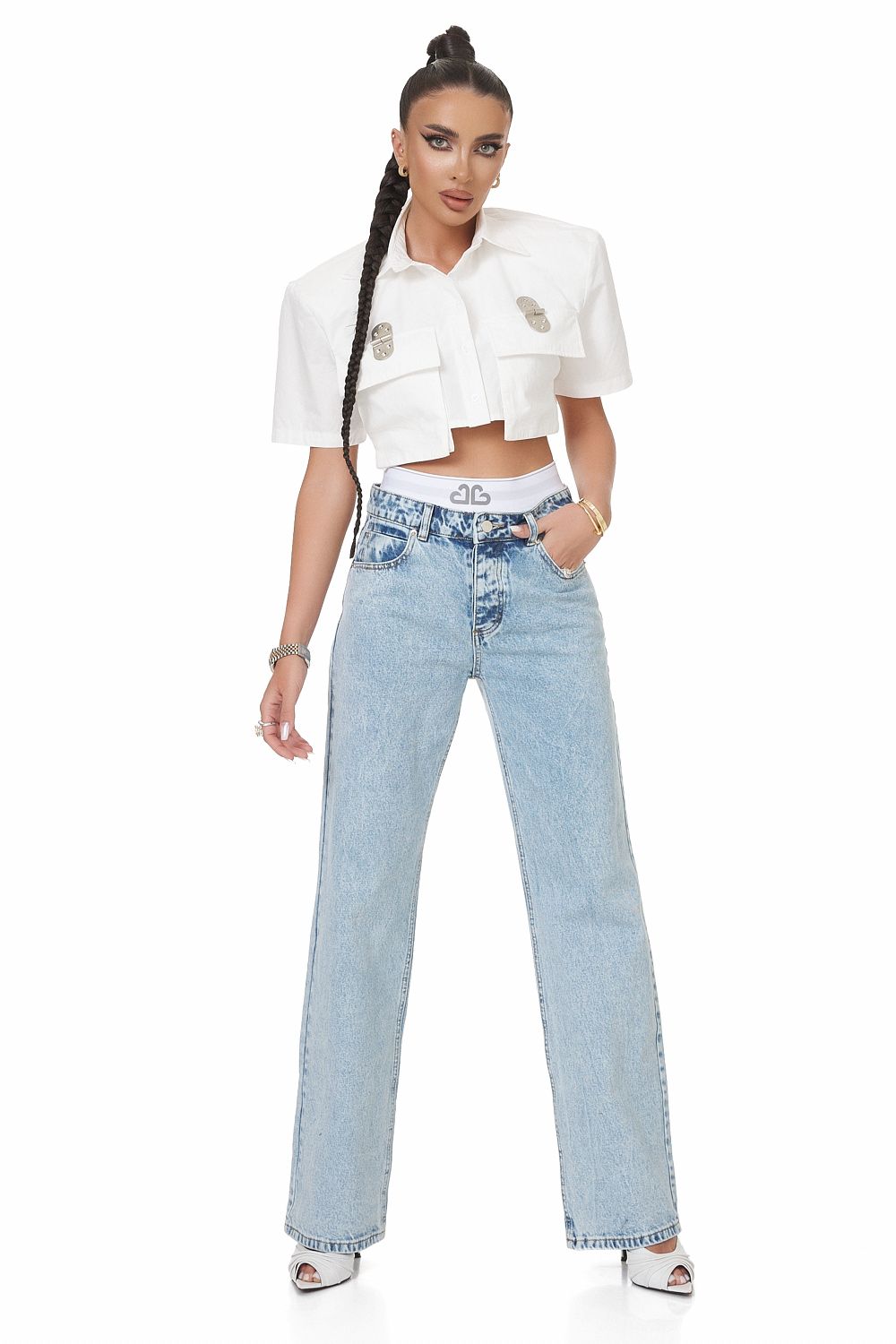 Blugi dama casual bleu Mayke Bogas
