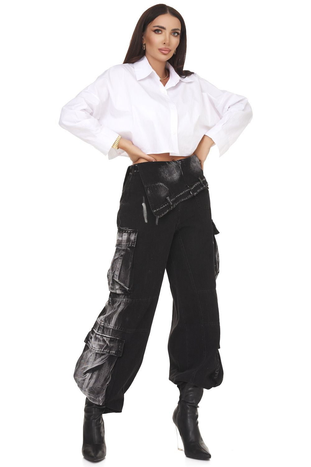 Blugi dama casual negri Renisa Bogas