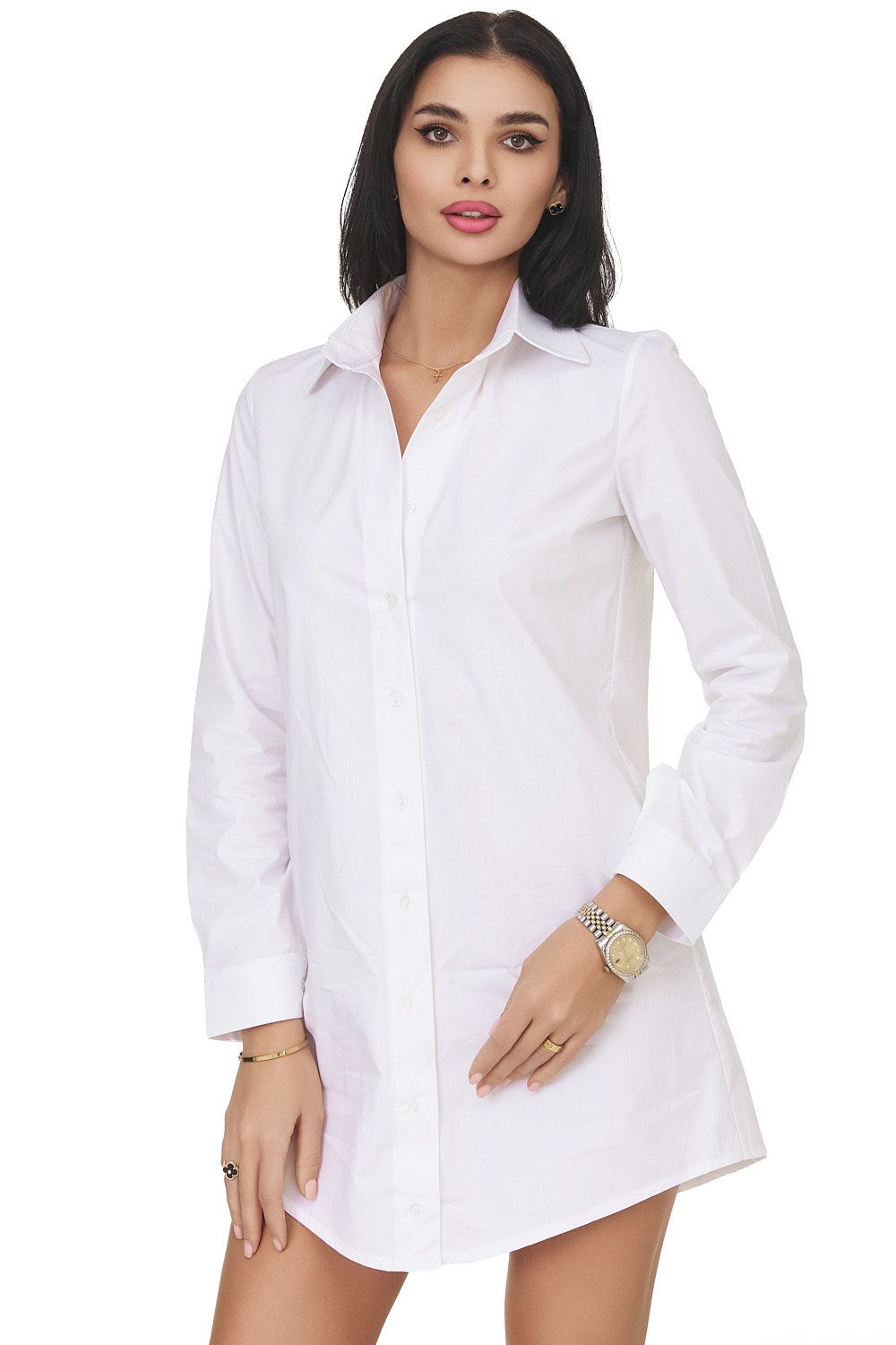Camasa dama eleganta alba Sinesia Bogas