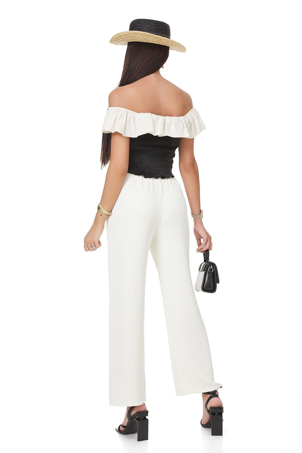 Ladies' Domitia Bogas white casual trousers