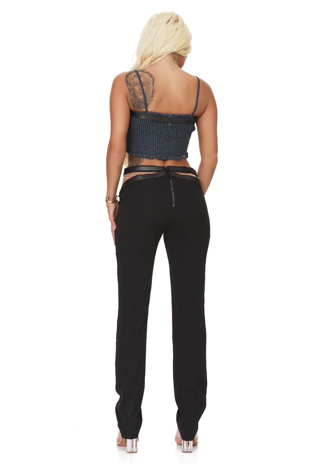 Pantaloni dama eleganti negri Seline Bogas