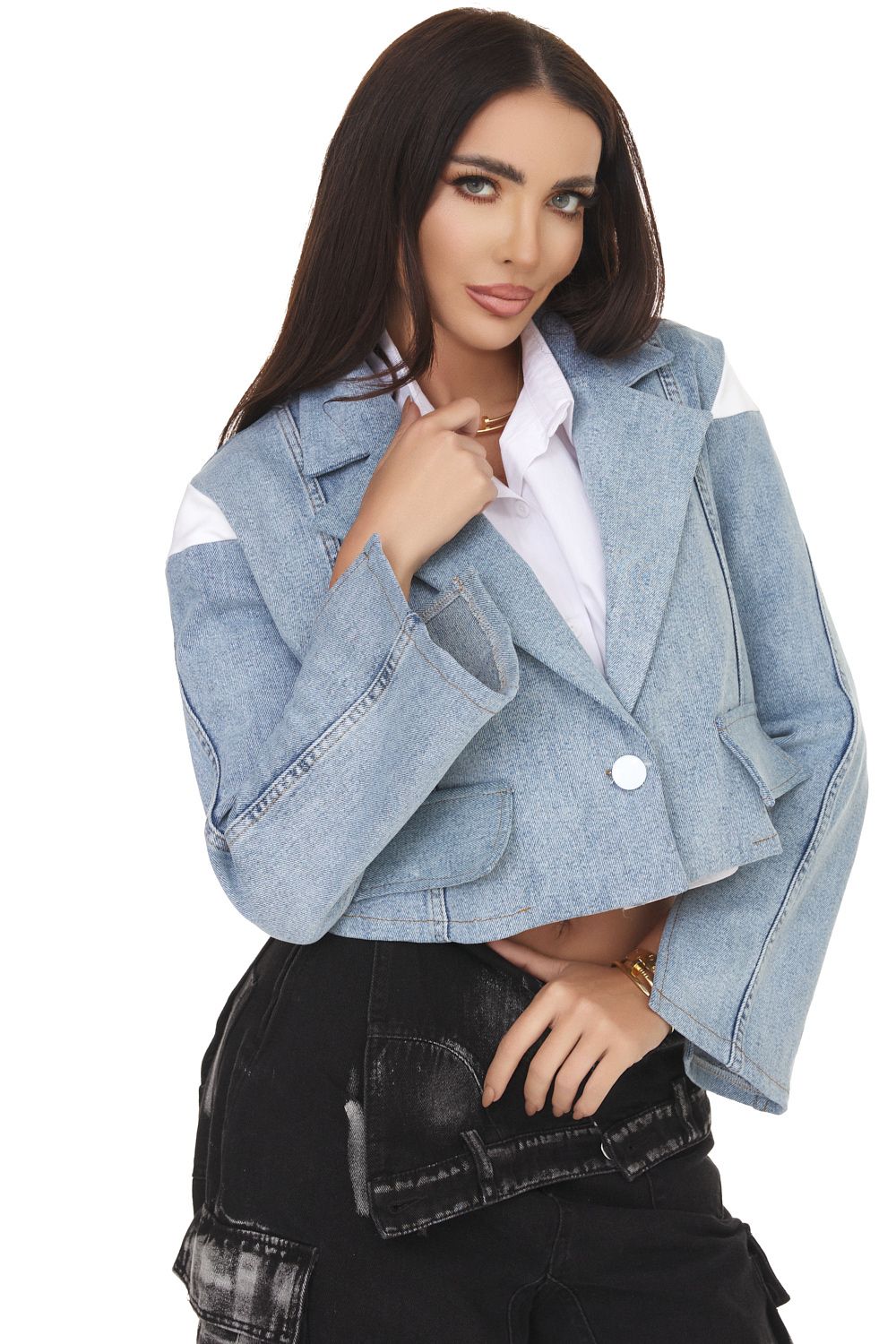 Sacou dama casual bleu Vienis Bogas