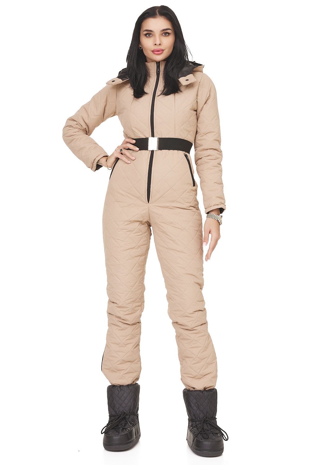 Evined Bogas beige casual ski overalls